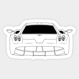 Pagani Huayra Black Outline Sticker